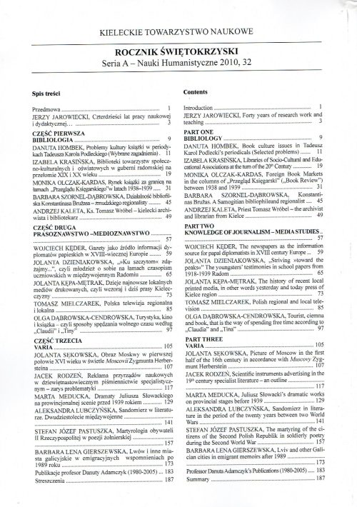 Rocznik Świętokrzyski. Seria A - Nauki Humanistyczne 32 - obrazek 2